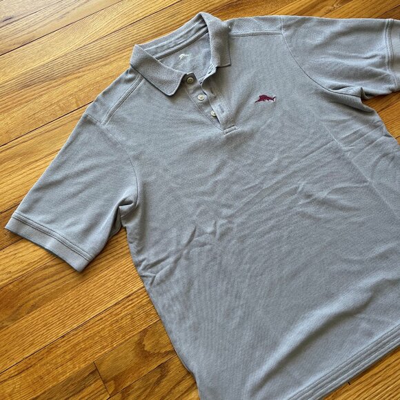 Tommy Bahama Light Gray Short Sleeve Polo Size Small - Picture 2 of 6